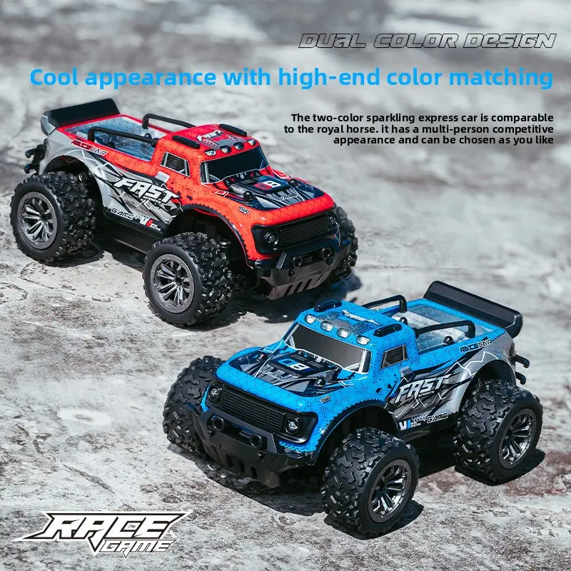 25km/h RC Car Off Road with LED Remote Control Vehicle 1:20 High-Speed Electric Headlight Drift Climbing Cars Toy Gift for Kids