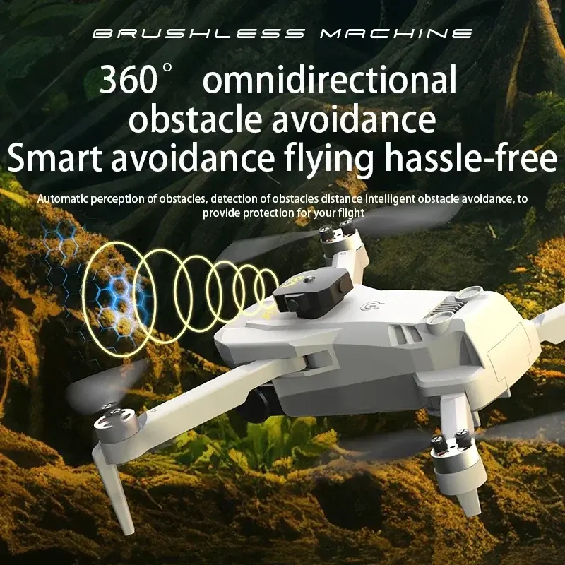 HD 8K Dual Camera RC Drone Optical Flow Positioning Remote Control Quadcopter 360° Obstacle Avoidance Brushless RC Helicopter