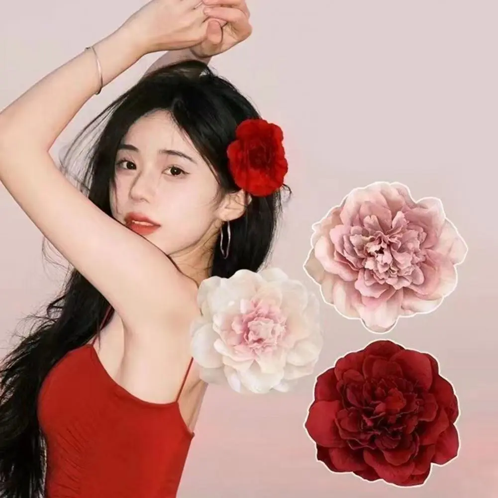 Exquisite Hair Styling Tool Hair Claw 3d Flower Decor Hair Clip Set Summer Photo Props Cartoon Style Hairpins for Women Side