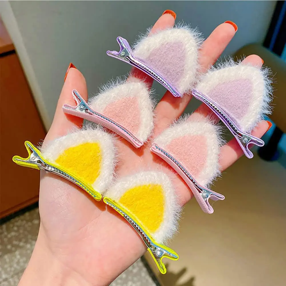 Hair Accessories for Girls Adorable Plush Cat Ear Hair Clips Set Cute Design Hairpins for Girls Stylish Hair Accessories