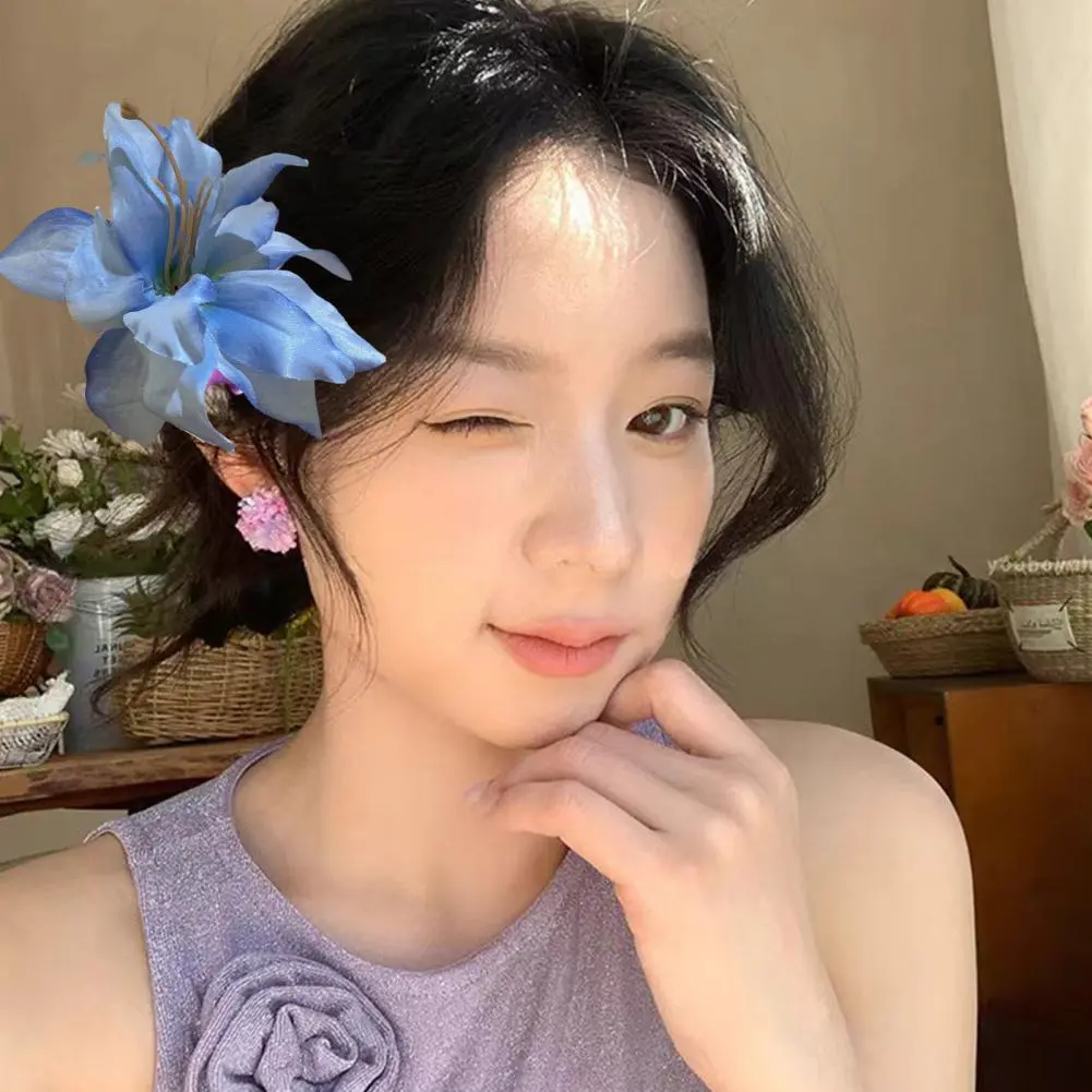 Hairpin Women's Large Flower Hair Clips Elegant Side Hair Pins for Non-damaging Styling Beautiful Hair Accessories That Won't