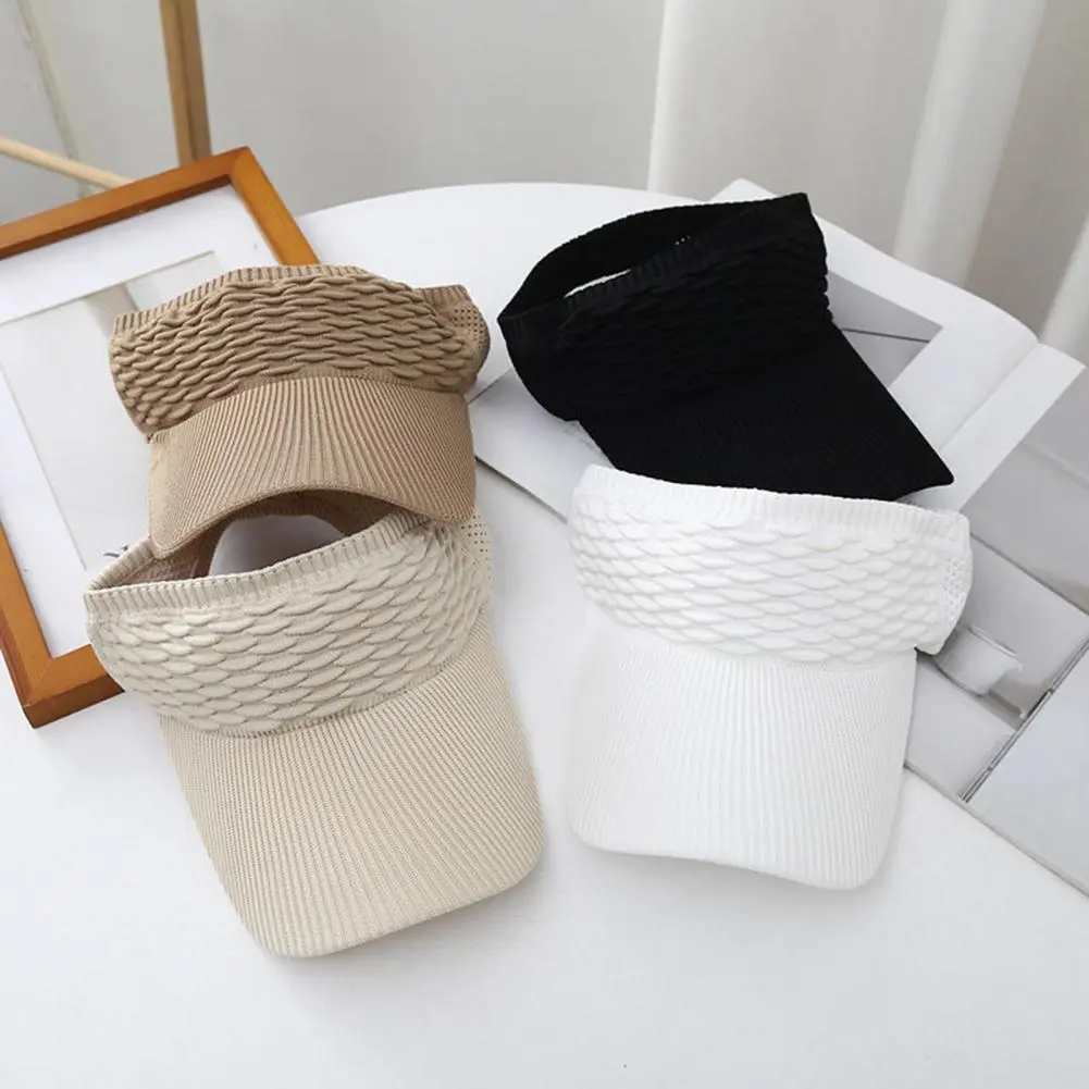 Women Sun Hat Elegant Women Hat Stylish Women's Sun Visor Hats for Tennis Golf Running Adjustable Breathable Anti-uv for Outdoor