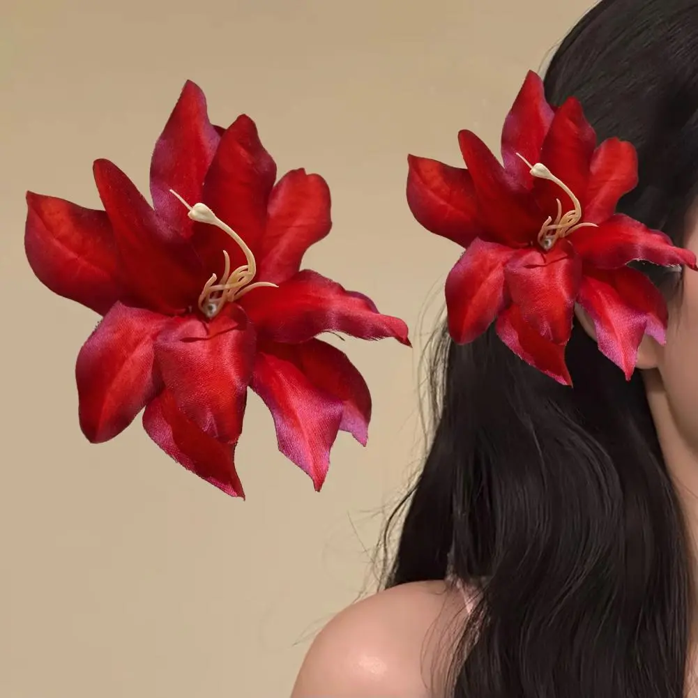Hairpin Women's Large Flower Hair Clips Elegant Side Hair Pins for Non-damaging Styling Beautiful Hair Accessories That Won't