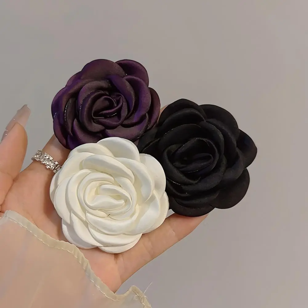 Camellia Jewelry Accessory Special Occasion Accessory Elegant Camellia Flower Brooch Pin for Women Retro Scarf Buckle Versatile