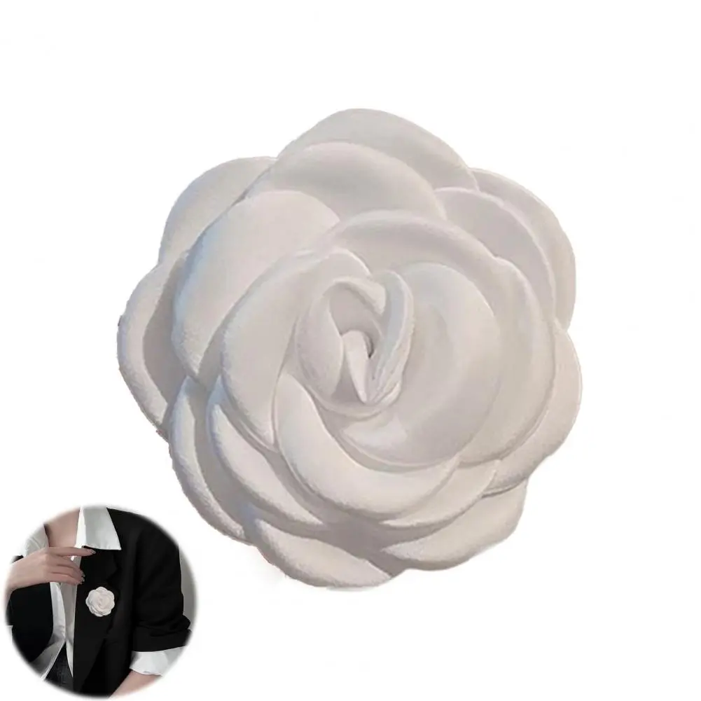 Camellia Jewelry Accessory Special Occasion Accessory Elegant Camellia Flower Brooch Pin for Women Retro Scarf Buckle Versatile