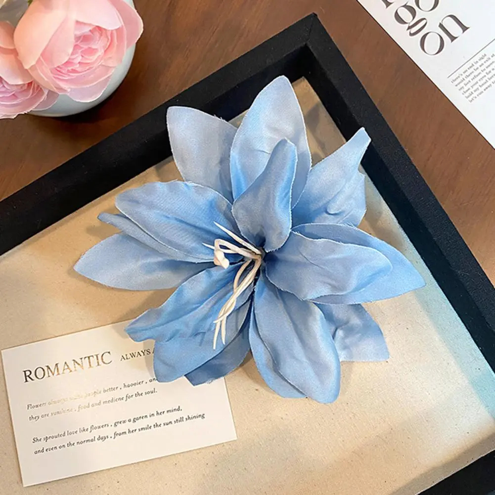 Colorful Fabric Flower Clip Elegant Imitation Flower Hair Clip for Women Side Bang Non-fading Hairpin Decorative Secure Hair