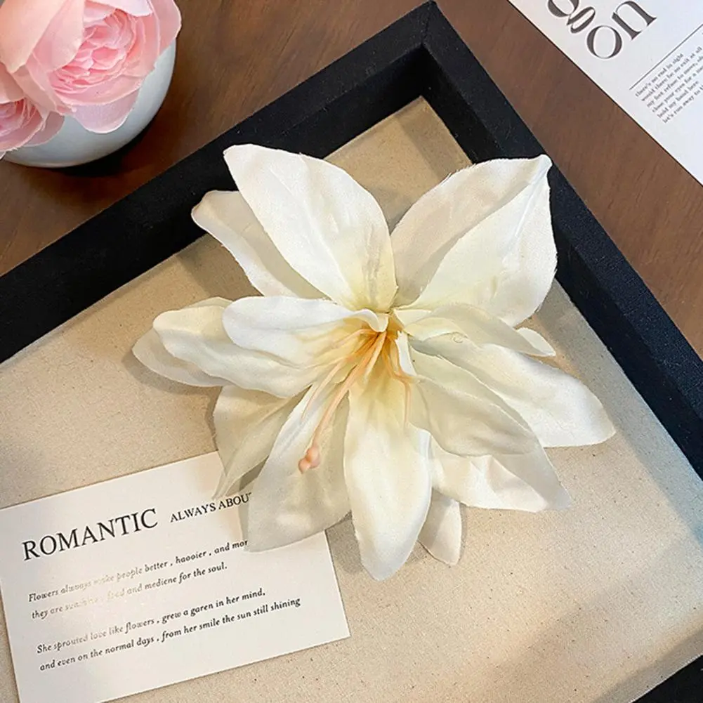 Colorful Fabric Flower Clip Elegant Imitation Flower Hair Clip for Women Side Bang Non-fading Hairpin Decorative Secure Hair