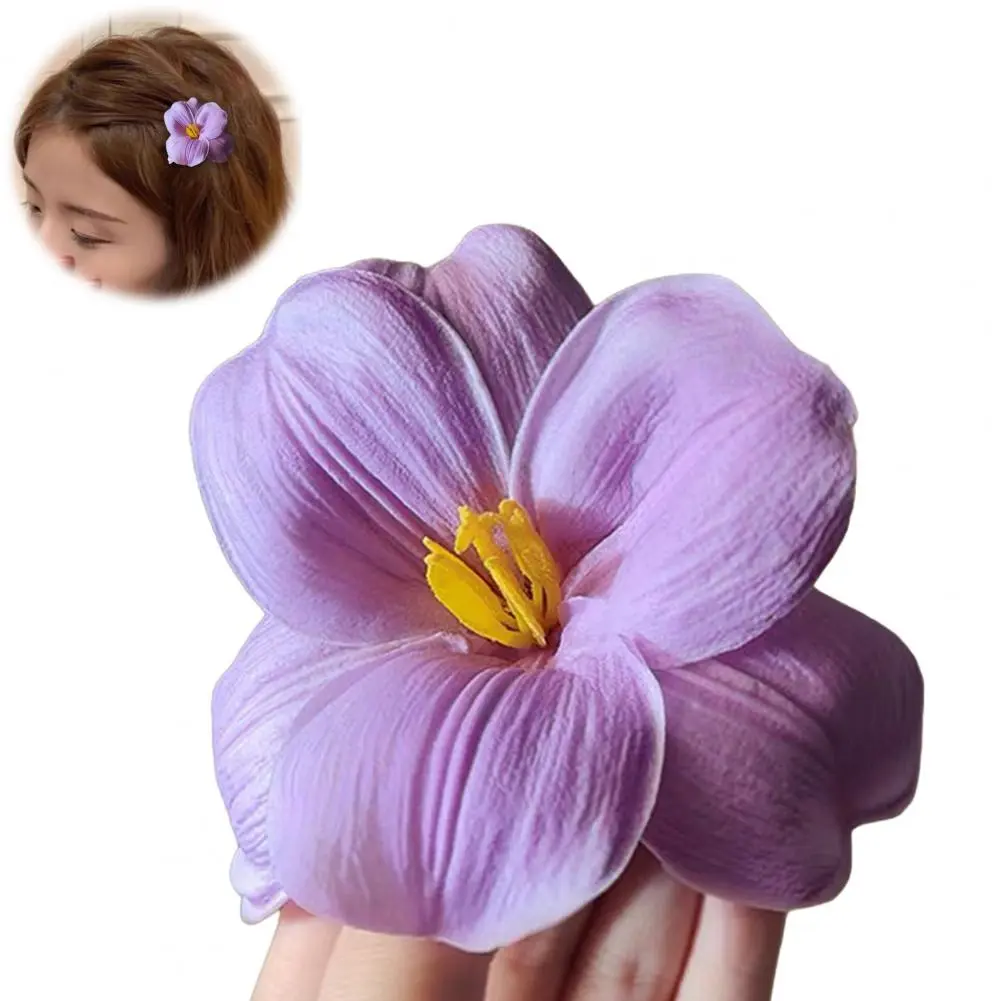 Cartoon Style Hair Accessory Elegant 3d Flower Hair Clip for Women Summer Beach Sea Hairpin Photo Props Stylish Hair for Side