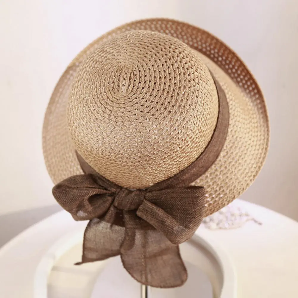Breathable Sun Hat Beach Hat for Women Stylish Women's Beach Hat with Large Brim Sun Protection Elegant Lace-up for Daily