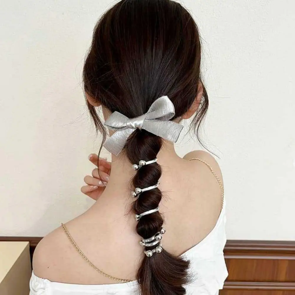 Spiral Hair Rings Comfortable Hair Bands Spiral Telephone Cable Hair Rings Set Damage-free Design for Ponytails Buns for Stylish