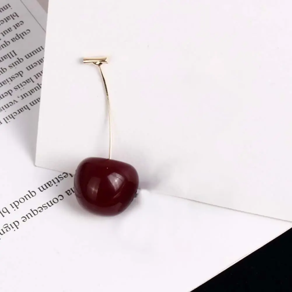 Dangling Earrings Sweet Cherry Shape Alloy Exquisite Jacket Ear Dangle Ear Rings Women Earrings for Dating
