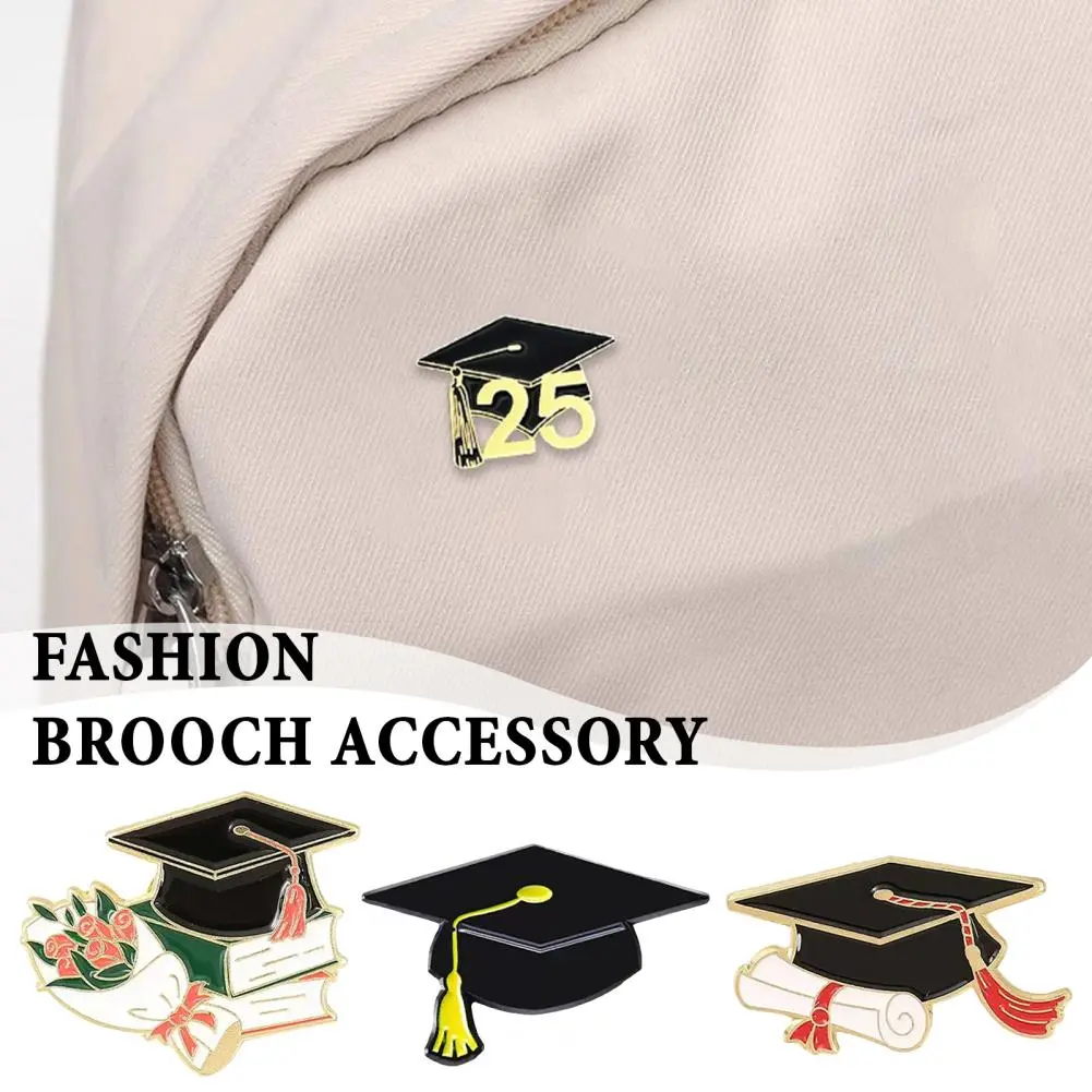 Hat Accessory Brooch Brooch Pin Exquisite Zinc Alloy Bachelor Hat Brooch with Oil Dripping Process Elegant Hat Accessory for Bag