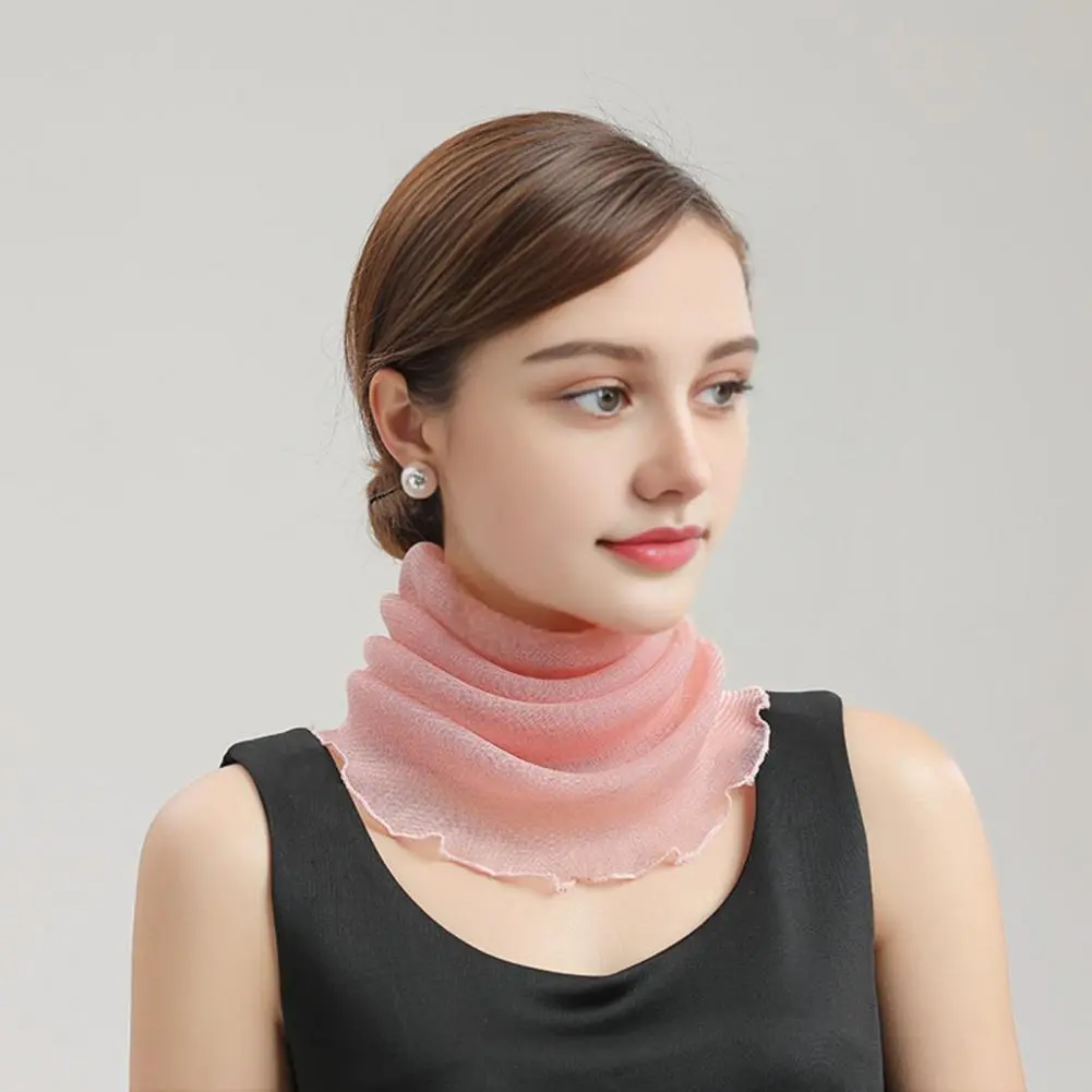 Sunscreen Scarf Elastic Ear Hook Scarf Women's Chiffon Neck Gaiter with Earloops for Uv Sun Protection Breathable for Outdoor
