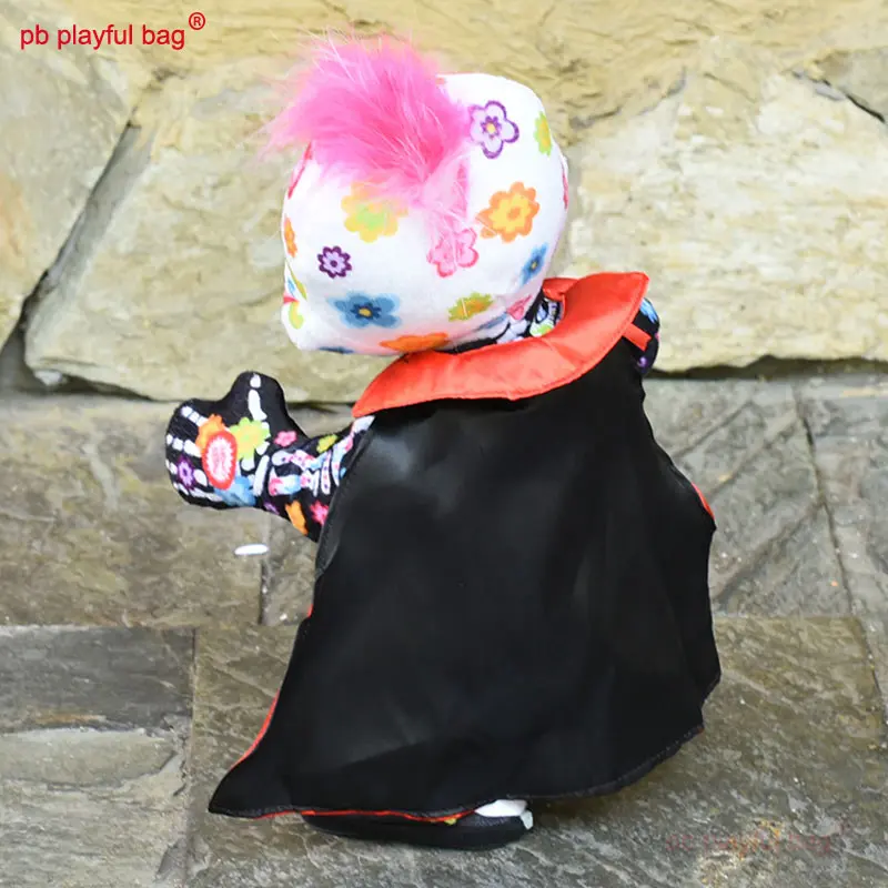 PB Playful Bag Electric Halloween Decorations Dancing Plush Toys Skeletons Home Party Trickery Props Children's Gifts WG21