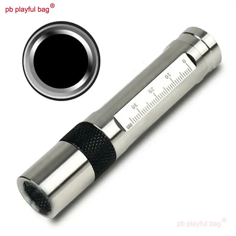 Outdoor Sports 365nm UV flashlight Silver With a scale Portable Tactical Game Mini Flashlight black filter Toy equipment QG431