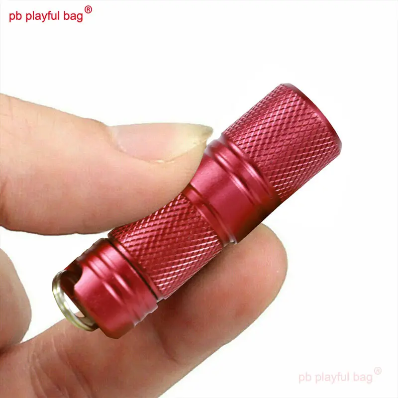 Outdoor Sports Mini Keychain Flashlight Aluminum Alloy Bright Flashlight USB Charging Camping Travel Equipment Game Toys QG435