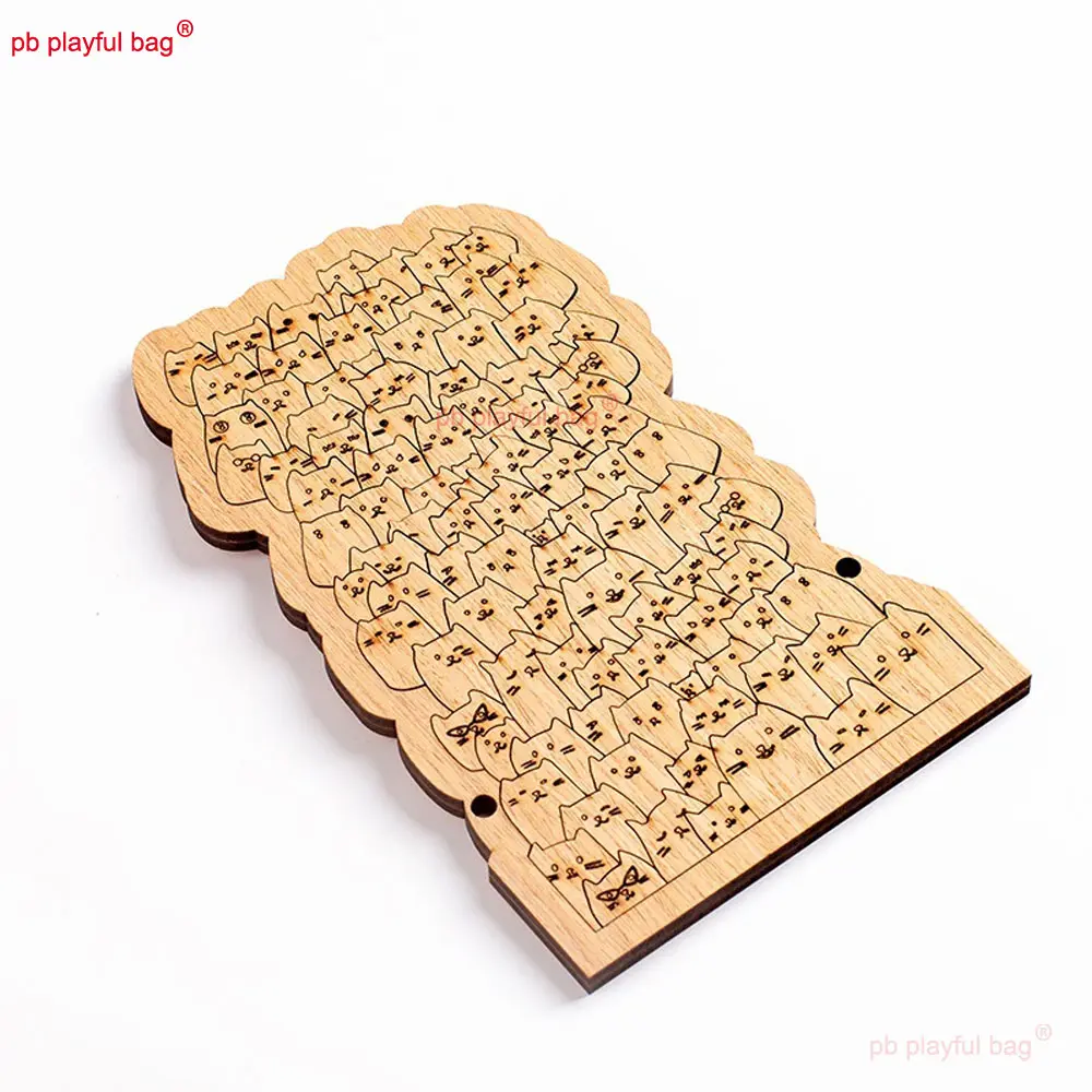 Hundred Cats Wooden Puzzle Toy Cartoon Cat Kids Christmas Gifts Animal Shaped Jigsaws Challenging Fun Irregular Puzzle Toy UG354