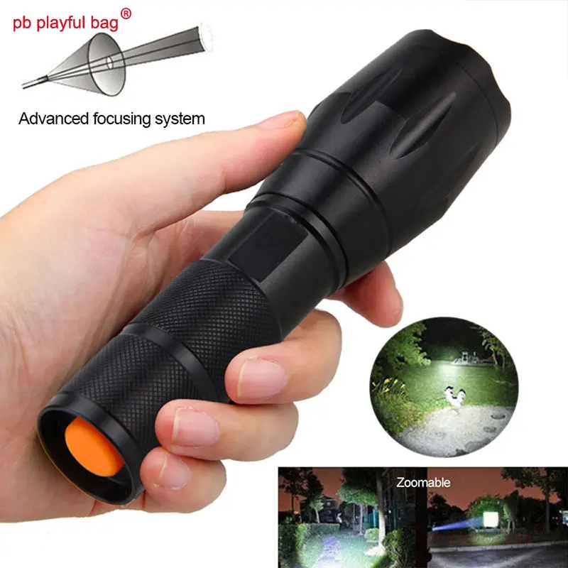 Outdoor Hiking Portable Strong Light Flashlight A100 Travel Camping Equipment Aluminum Alloy Flashlight Sport Toy QG430