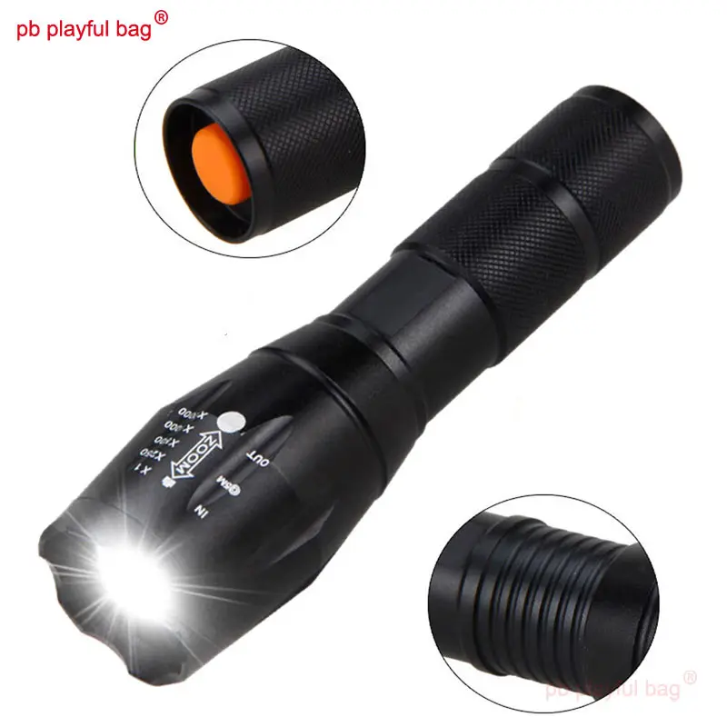 Outdoor Hiking Portable Strong Light Flashlight A100 Travel Camping Equipment Aluminum Alloy Flashlight Sport Toy QG430
