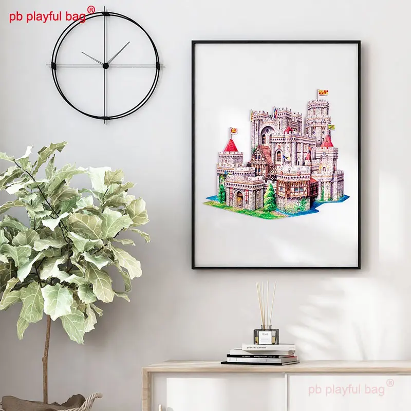 Wooden 3D Irregular Jigsaw Puzzles castle For Adults Kids Christmas Gifts DIY Educational creative toy Decorative UG172