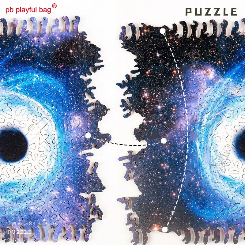 159pcs Wooden puzzle Children's educational toys Home Decorative Game black hole starry sky Decompress Christmas gifts UG313
