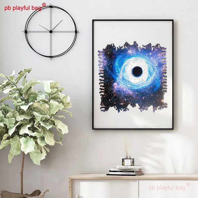 159pcs Wooden puzzle Children's educational toys Home Decorative Game black hole starry sky Decompress Christmas gifts UG313