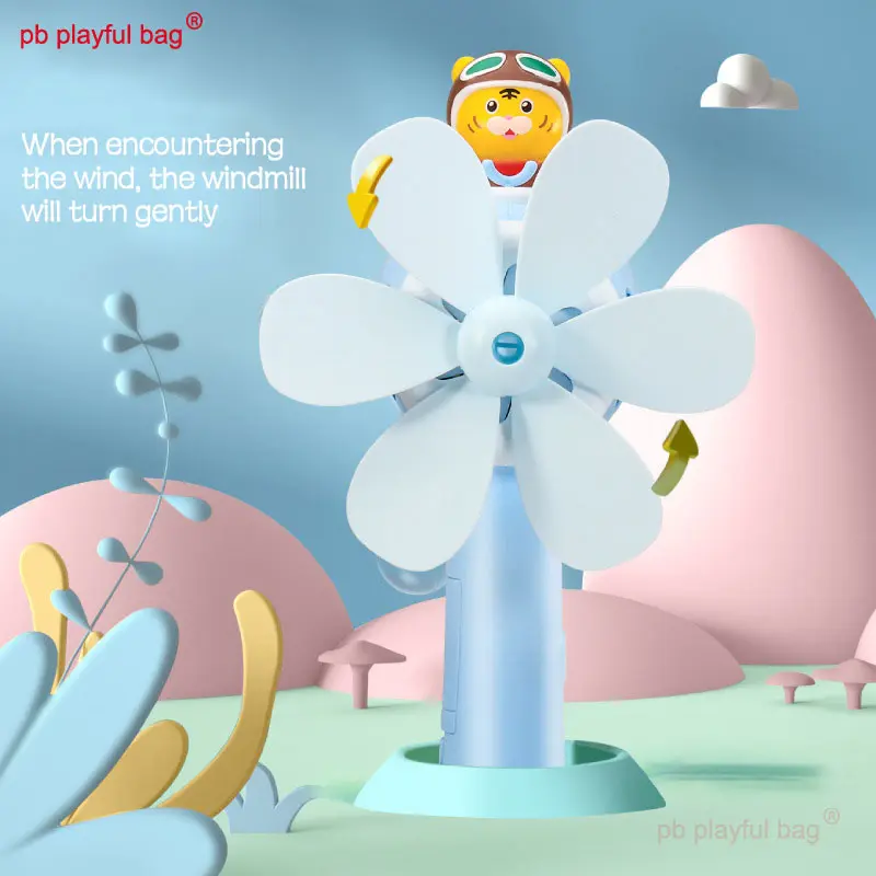 PB Playful Bag Children's outdoor toys Summer fan bubble machine Electric light music Cute and interesting Creative gifts VG38