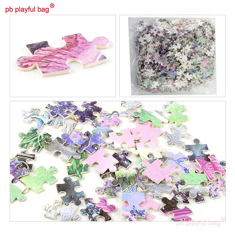 PB Playful Bag 1000 Pieces Thickened Paper Puzzle Pink Unicorn animal Adult Release Pressure Kids Toys Christmas Gifts UG285