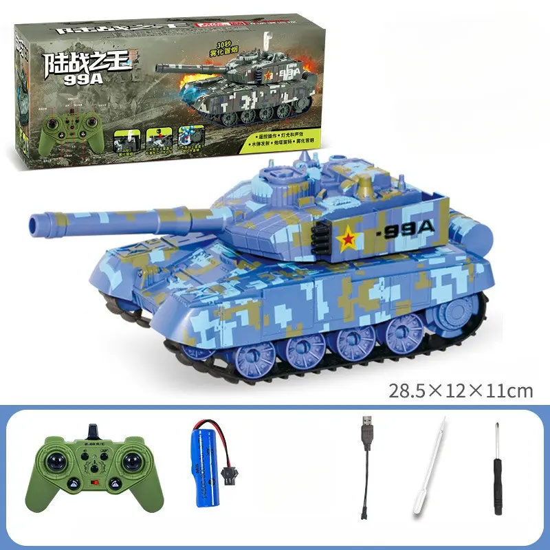 9CH RC Battle Tank Shoot BB Bullets Remote Control Shooting Electronic Tank Toy USB Charge LED Sound Military War Game Boy Gift