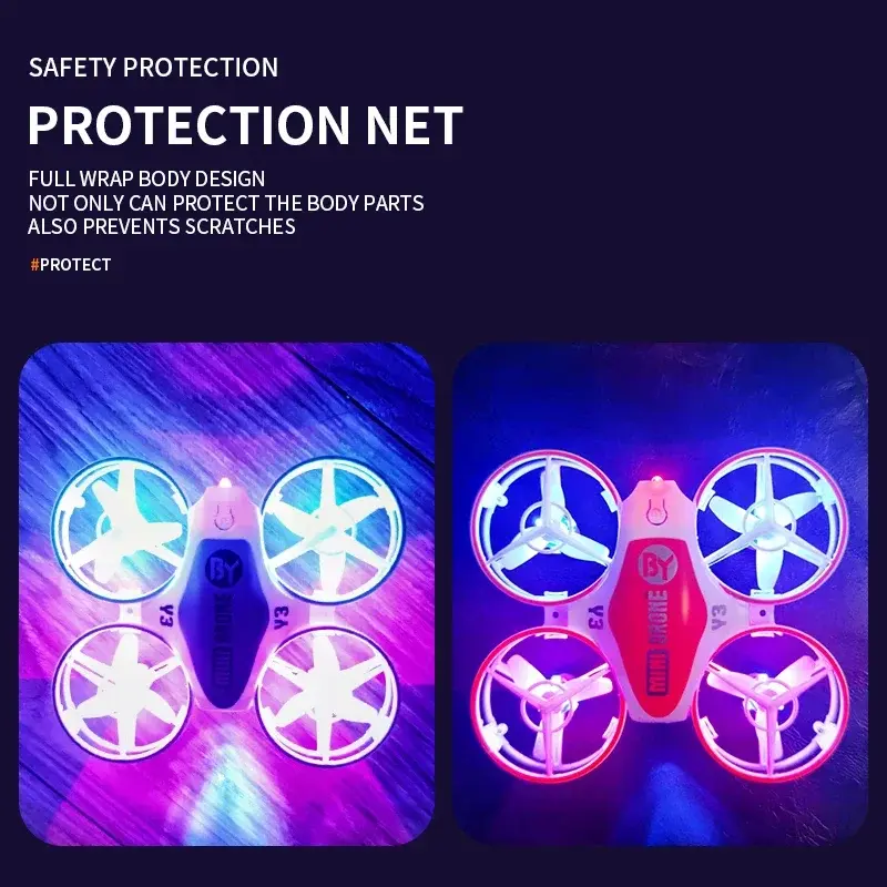 Mini RC Drone UFO Toy RC Quadcopter LED Lights Rc Plane Remote Control Helicopter 360° rotate Electronic Aircraft Toys Boys Gift