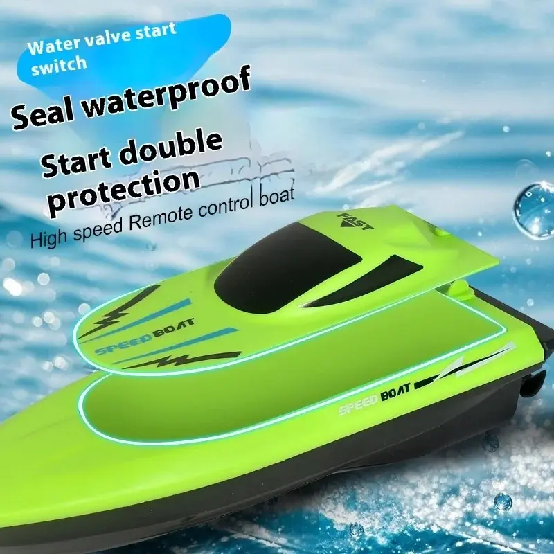 Remote Control Boat With USB Charge Battery Waterproof RC Ship Fast RC Speedboat Lightweight Water Racer Pool Toys For Kids