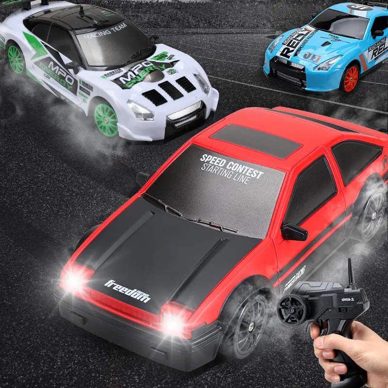 2.4G Drift Remote Control Car Four-wheel Drive RC Car GTR Model AE86 High Speed Vehicle Electronic Toy Children's Birthday Gift