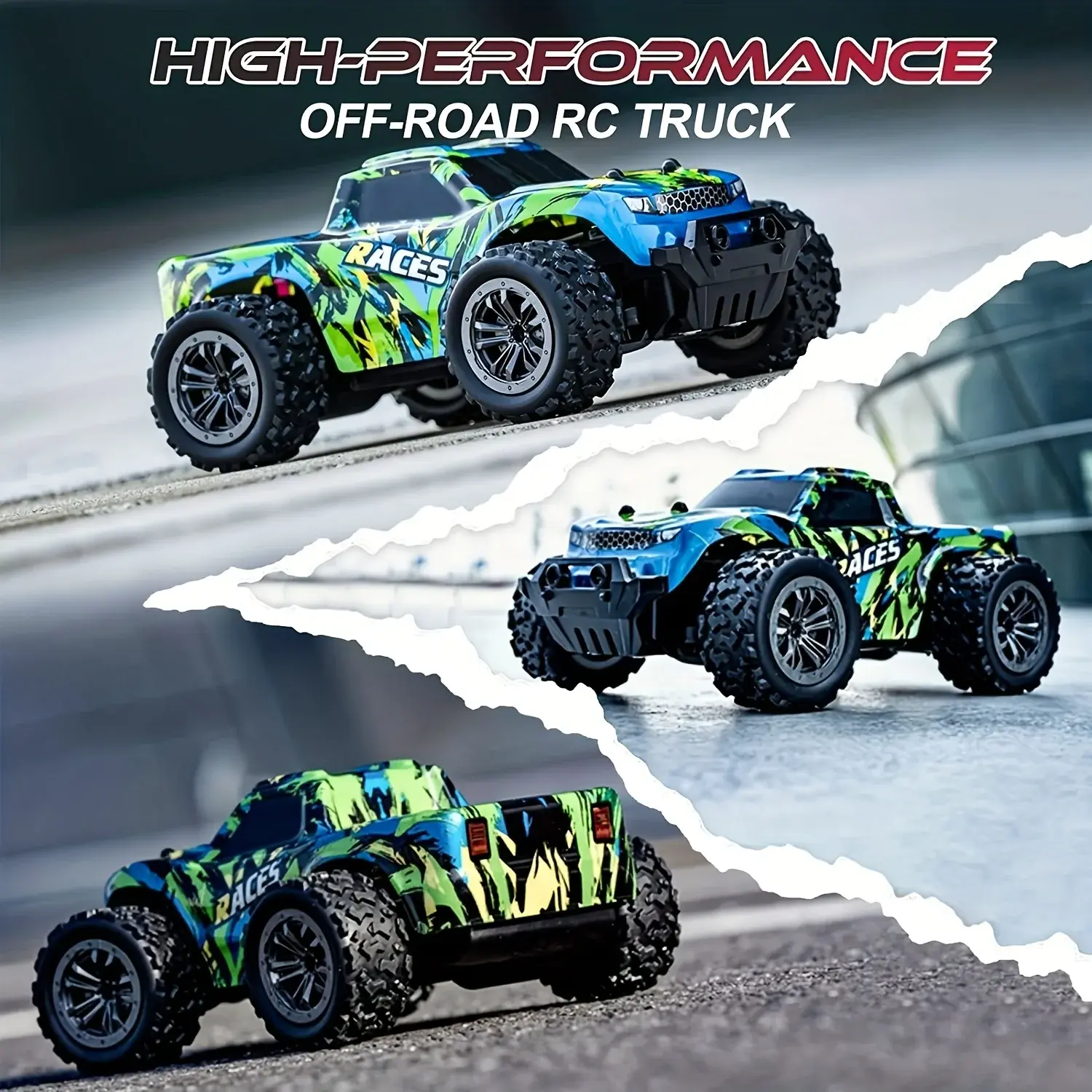 1:20 RC Car 4WD Off Road Remote Control Trucks 20KM/H High Speed Remote Control Vehicle with 2.4G All Terrain Kids Birthday Toy
