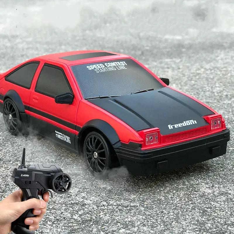 2.4G Drift Remote Control Car Four-wheel Drive RC Car GTR Model AE86 High Speed Vehicle Electronic Toy Children's Birthday Gift