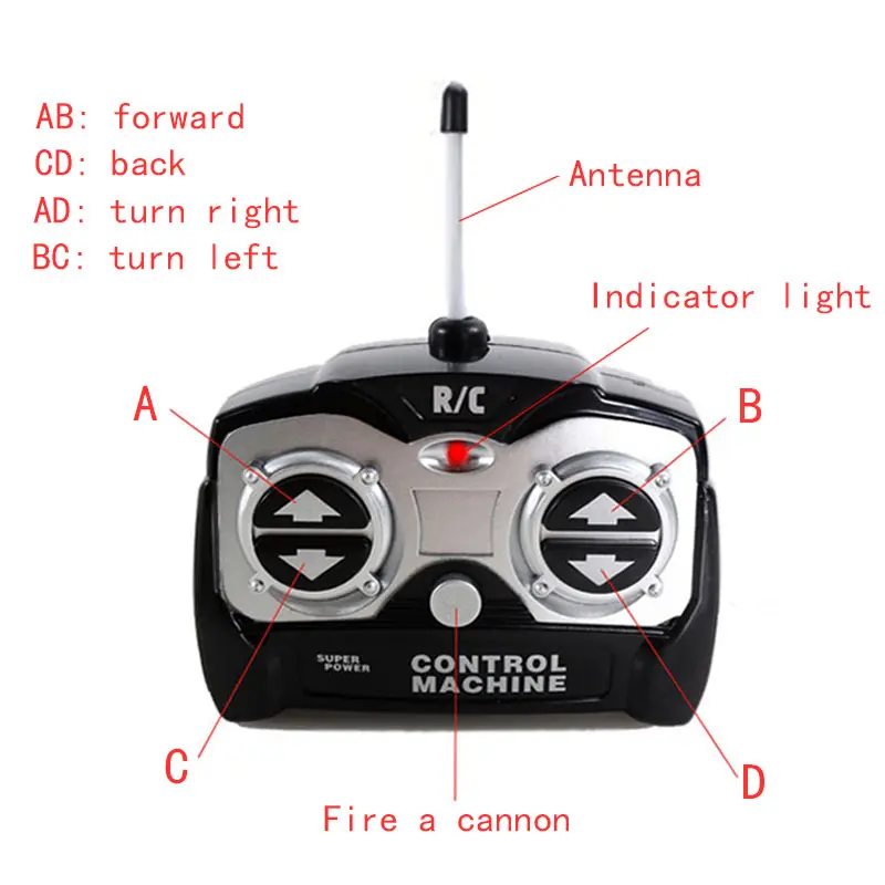 Remote Control Tank Fire A Cannon Electronic Tank Shoot Cannonball RC Car Electric Games Military Model For Boy Birthday Gifts
