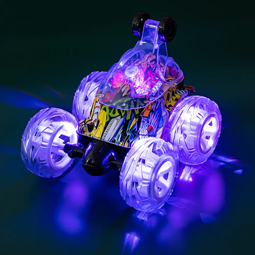 Remote Control Car Graffiti Stunt Tipper RC Cars Electroinc Vehicle With Light Music 360 ° Rolling Dancing 2.4Ghz Toy Kids Gift