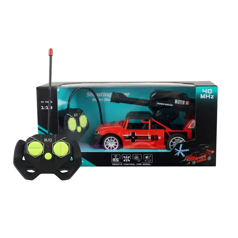 RC Car Shoot Bullet Remote Control Car with LED Light Drift Electronic Racing vehicle Boys Kids Toy