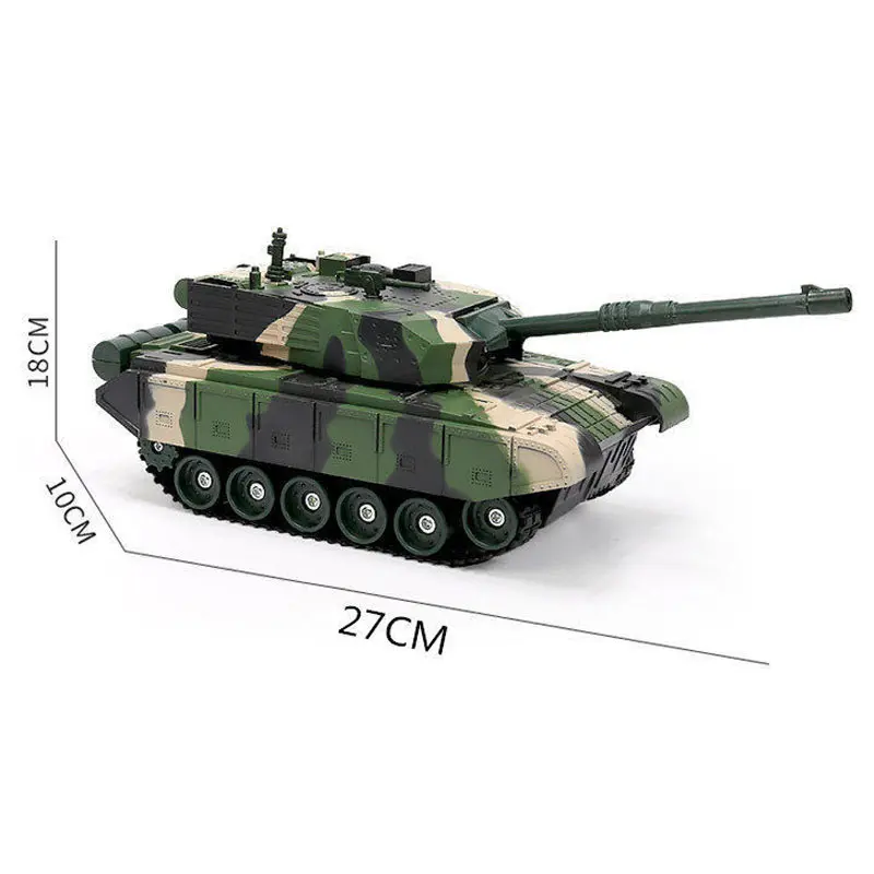 27cm RC Tank USB Rechargeable Remote Control Tank Toy Military War Game 4CH With LED 27Mhz Infrared Electronic Car Boys Gift