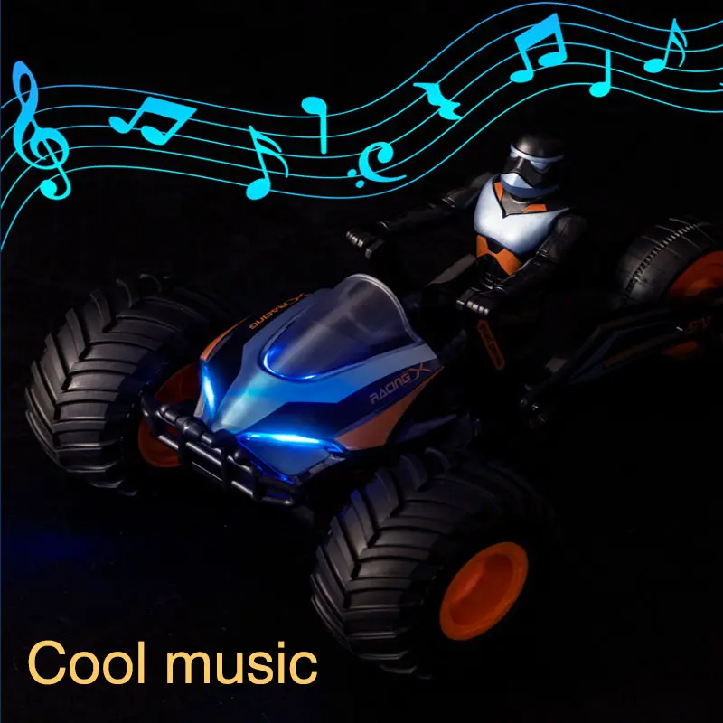 RC Motorcycle Transformation Remote Control Racing Motor Tricycle High Speed Electronic With LED Music Stunt Motorbike Boys Toy