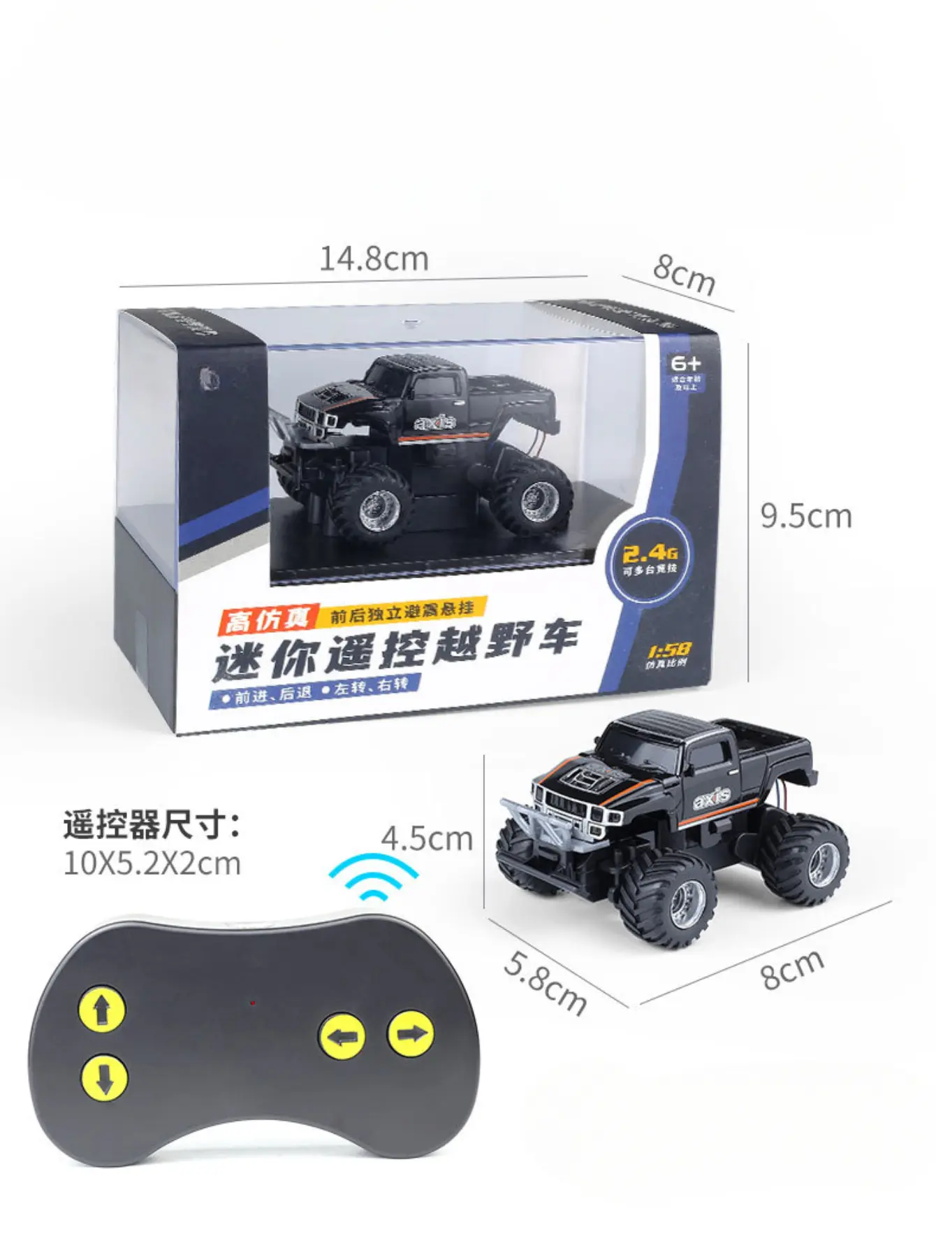 Mini RC Car Remote Control Truck Off-road Truck Electronic Vehicle USB Charge Electronic Sports Car Model Toy Boys Kids Gift