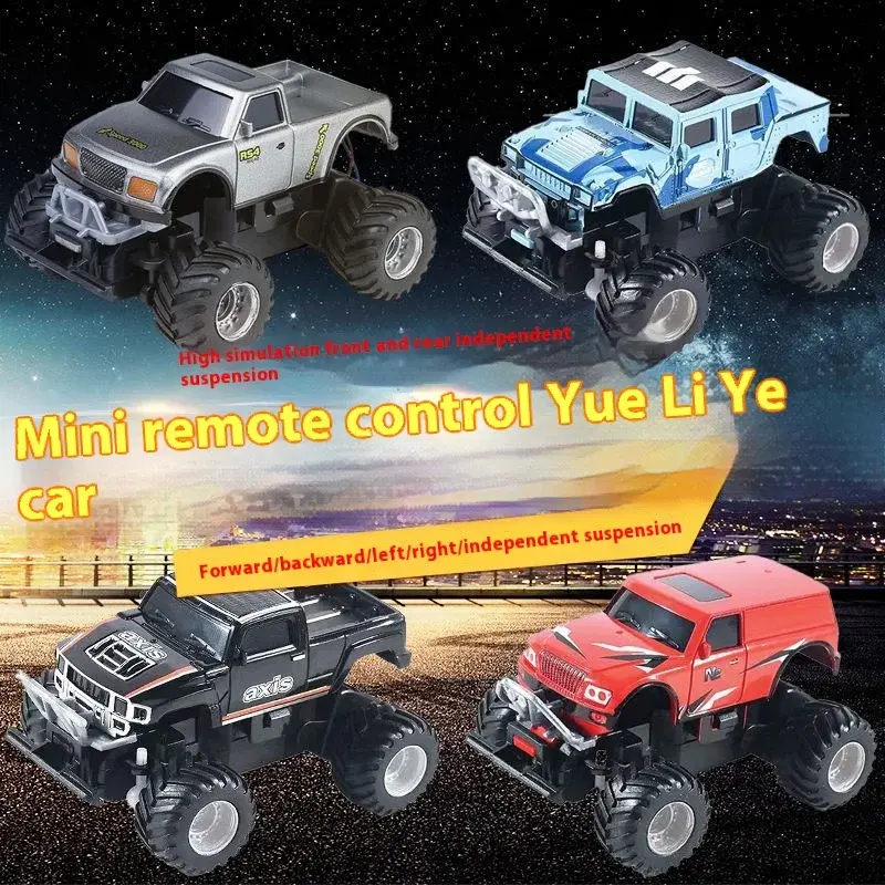 Mini Remote Control Car Off-road Bigfoot Toy 1:58 Chargeable Electronic RC Vehicle Model 2.4G Simulation RC Truck for Kids Gift