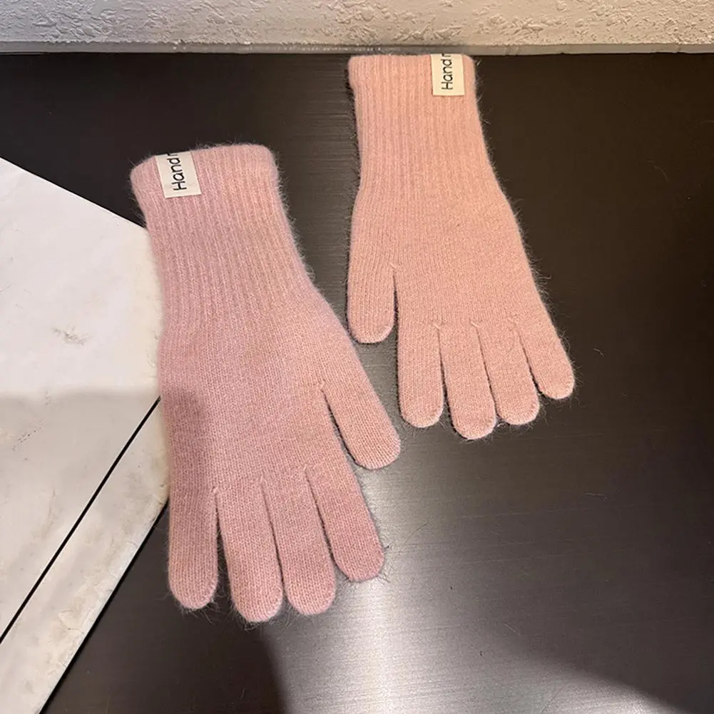 Stylish Fingered Gloves Knit Gloves for Winter Cozy Winter Knit Gloves for Men Women Teens Stretchy Warm Fingered for Weather