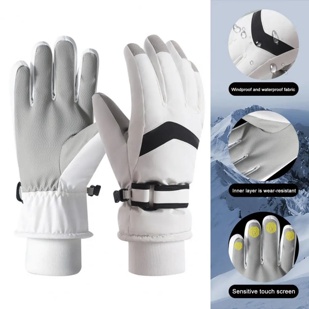 Double Warm Winter Gloves Winter Cold-resistant Gloves Winter Ski Gloves for Men Women Waterproof for Snowboard for Weather