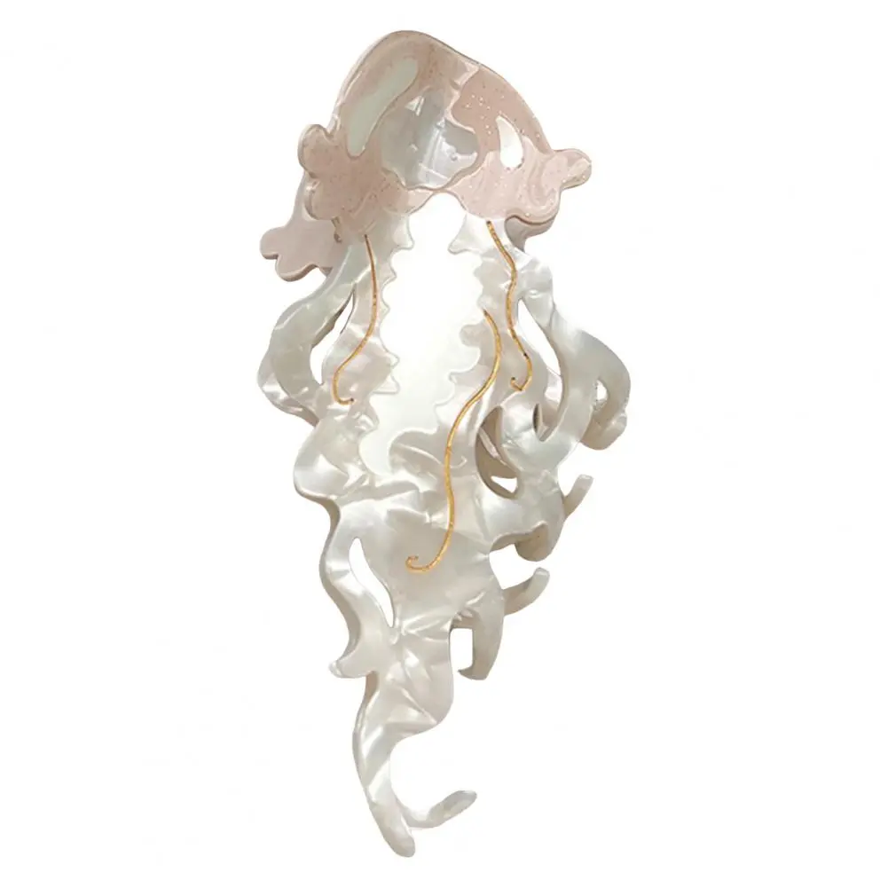 Acrylic Fish Hairpin Sturdy Fish Hair Clip Ocean Series Women Hair Claw with Dolphins Whales Design Hair Clip for Back Head