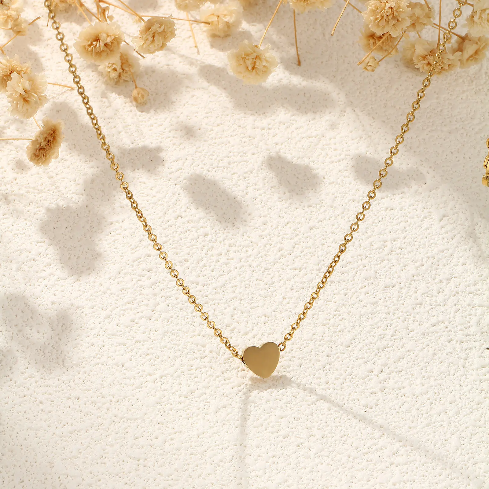 Stylish 18K Gold Plated 304 Stainless Steel Geometric Double-sided Polishing Pendant Charm Necklace For Women Gift, 1 Piece