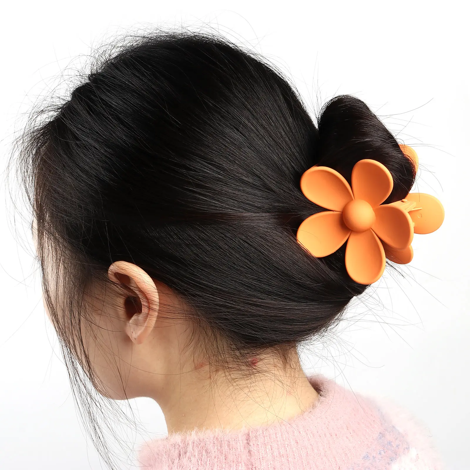 1PC Korean Sweet ABS Hair Clips Multicolor Flower Claw ClipCrab Hair Claws Clamp For Women Girl Party Hair Accessories 7cm x 7cm