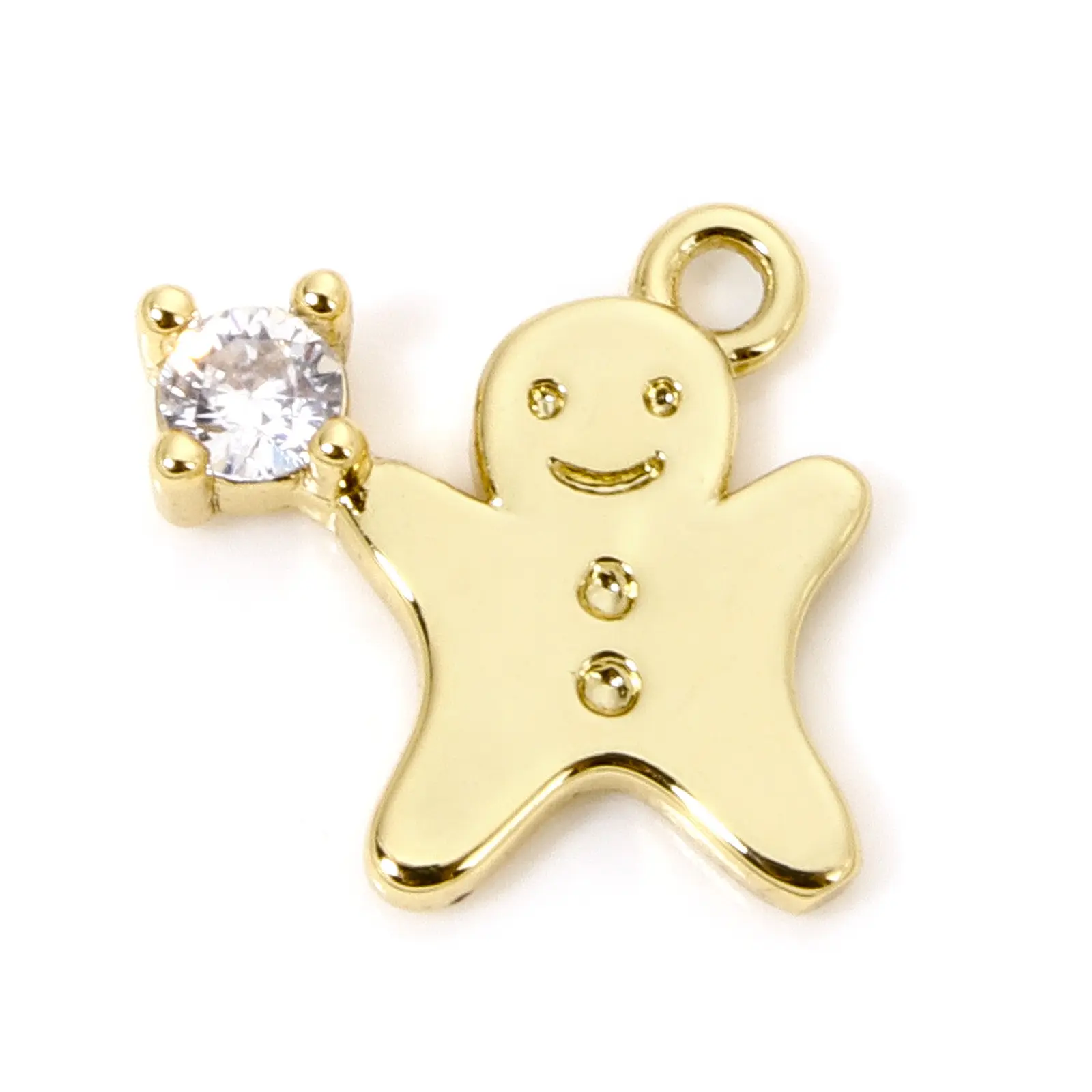 1 Piece Brass Christmas Charms Micro Pave Bell Gloves Sock Gingerbread Man Pendants For DIY Jewelry Making New Year Findings