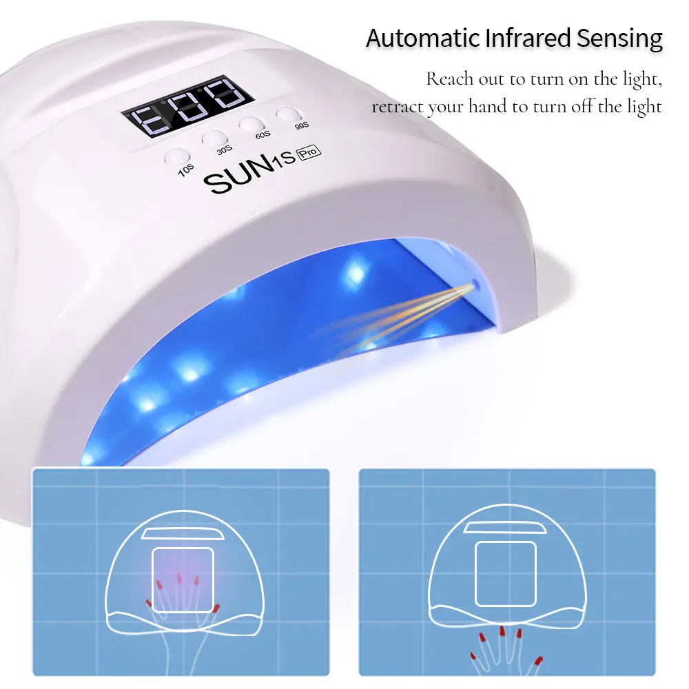 LINMANDA Professional UV LED Nail Lamp for Fast Drying Gel Nail Polish With 4 Timer Smart Nail Dryer Manicure Equipment Tools