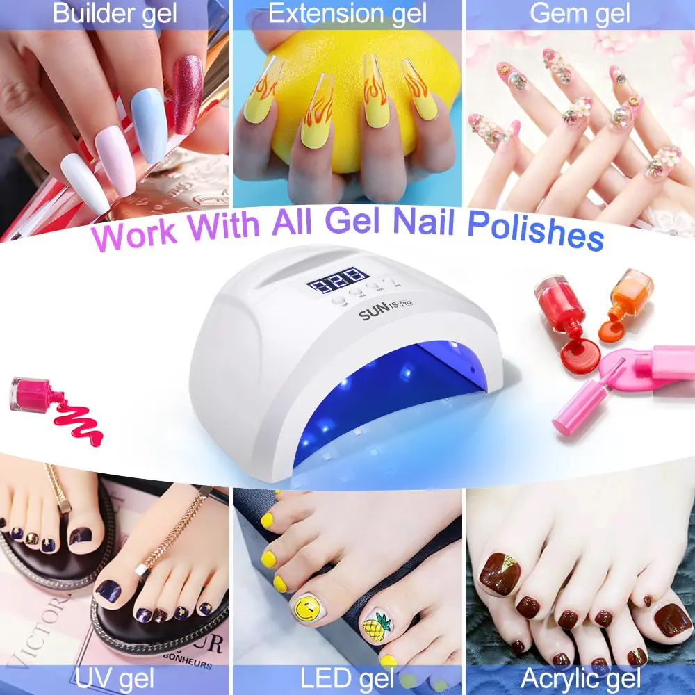 LINMANDA Professional UV LED Nail Lamp for Fast Drying Gel Nail Polish With 4 Timer Smart Nail Dryer Manicure Equipment Tools