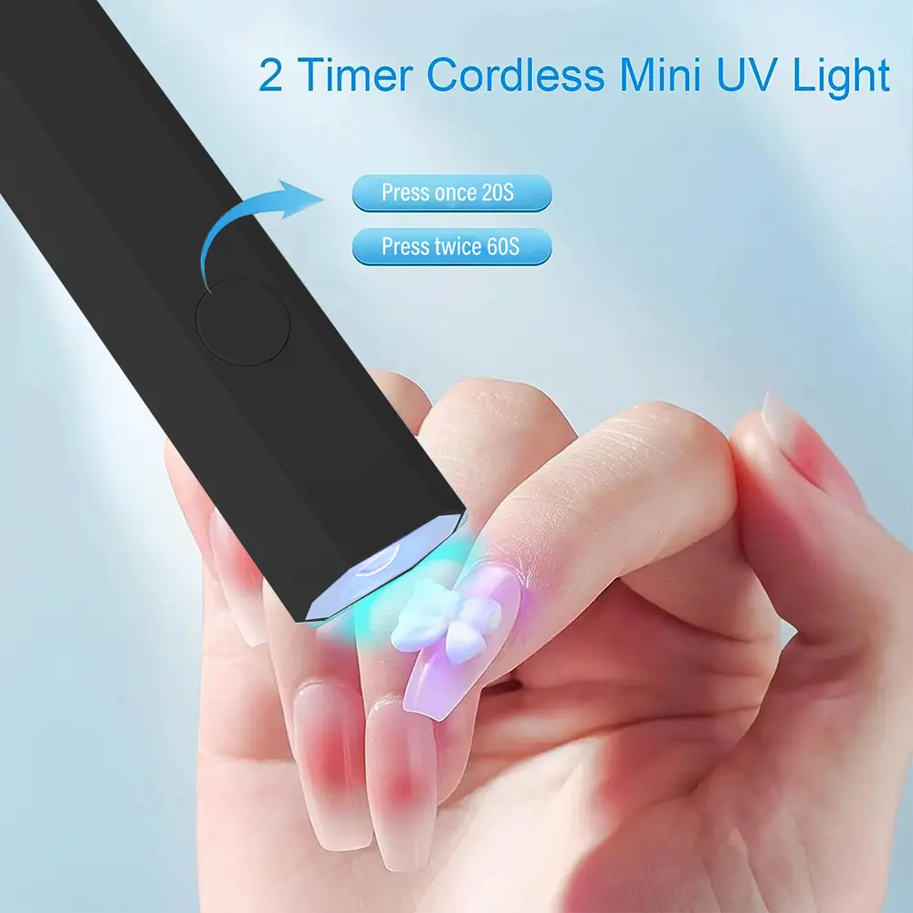 LINMANDA Portable Nail Dryer Lamp UV LED Nail Light for Curing All Gel Polish USB Rechargeable Quick Dry Manicure Nail Art Tools